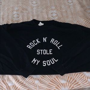 “Rock ‘N’ Roll” long sleeve crop top